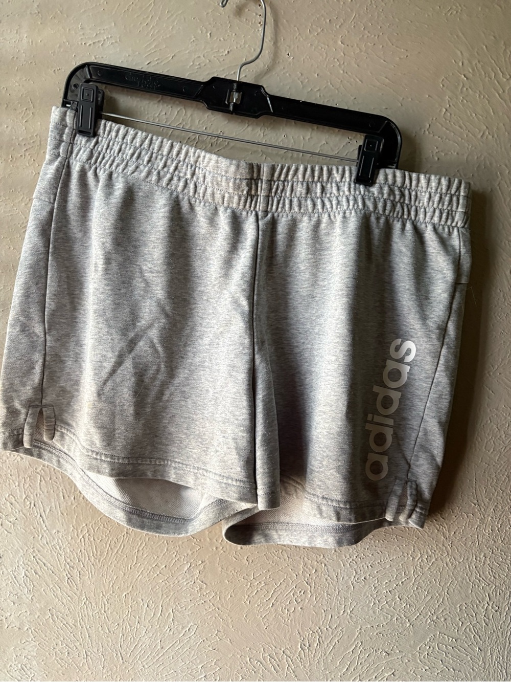 adidas Women’s Heather Gray Athletic Shorts with Side Logo